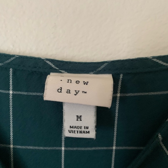 A New Day | Emerald Green and White Autumn Plaid MIDI Tank Top Dress - Picture 6 of 7